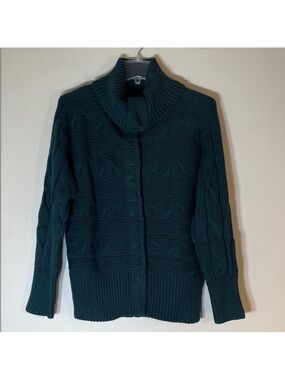 Talbots Cable Knit Cowl Neck Cardigan Sweater. Large. NWT. $129!